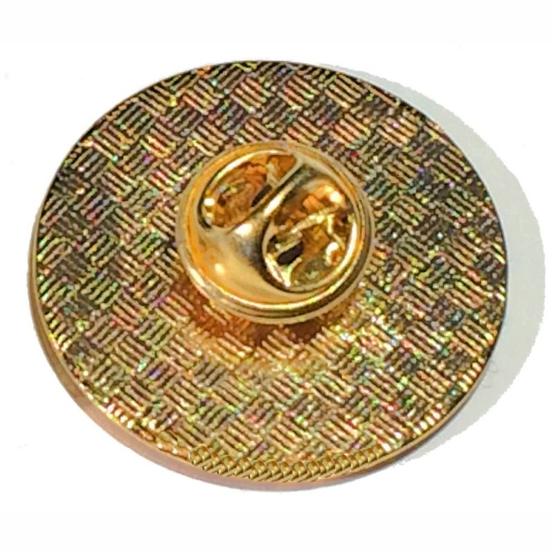 Premium Badge Blank round 25mm gold clutch fitting